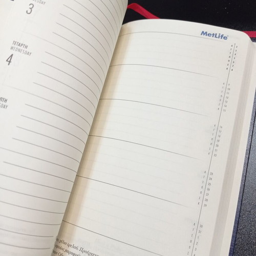 2017 Daily Calendar from Kathimerini blue like new