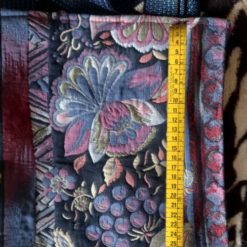Brocade shoulder bag new, blue multicolor