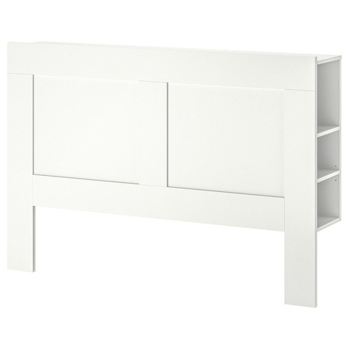 IKEA BRIMNES headboard 160 cm white with storage, used