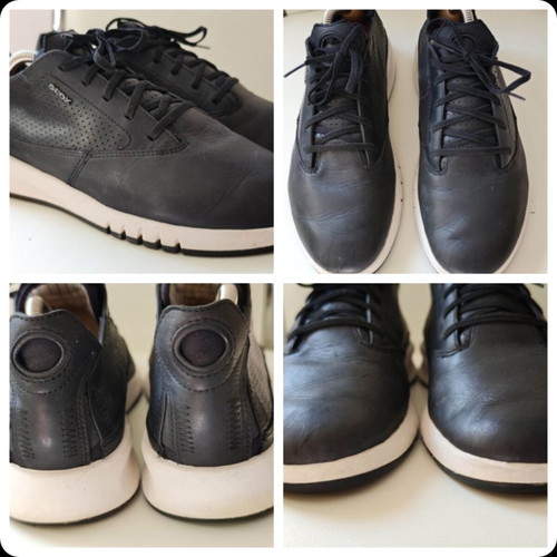 Geox U Aerantis A leather shoes, size 39, black