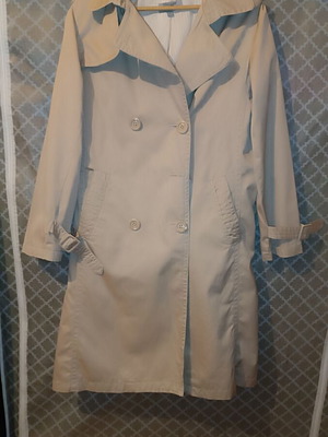 Double women's trench coat used, beige, size Medium