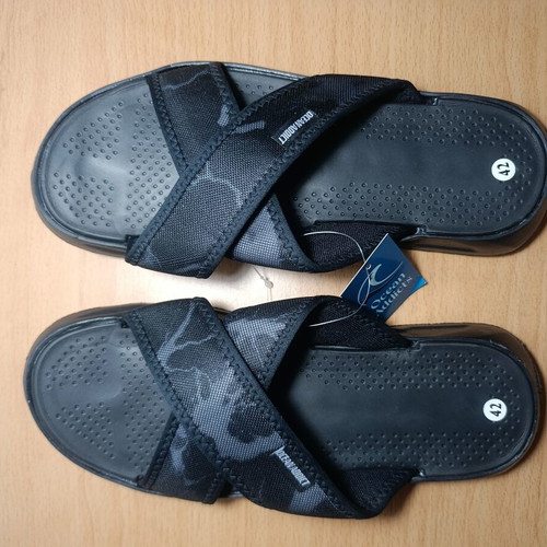 Ocean Addict unisex cross strap slippers, black, size 42