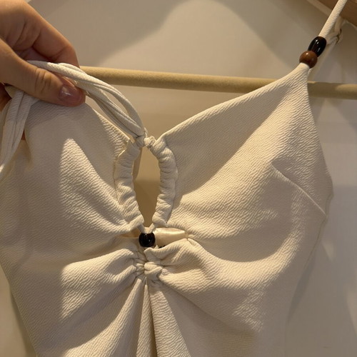 H&M white cream swimwear one piece size M like new