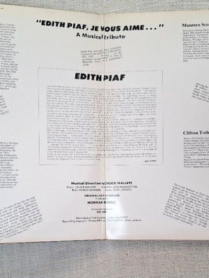 Edith Piaf Je Vous Aime 2XLP βινύλιο μεταχειρισμένο, ποπ