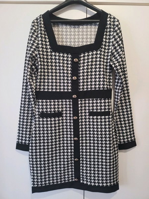 Μπλουζοφόρεμα Shein ασπρόμαυρο Large μεταχειρισμένο