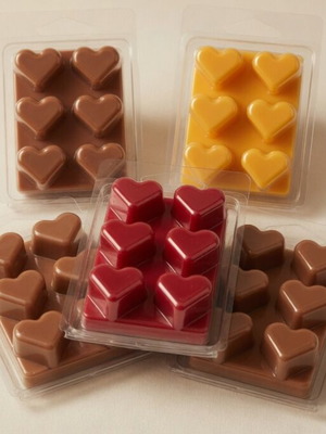 Wax Melts Hearts from Natural Soy Wax 60g made to order