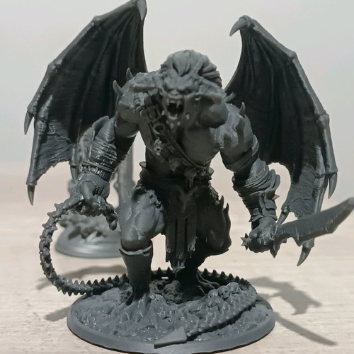 Heroquest barbarian and demon resin figures new