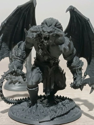 Heroquest barbarian and demon resin figures new