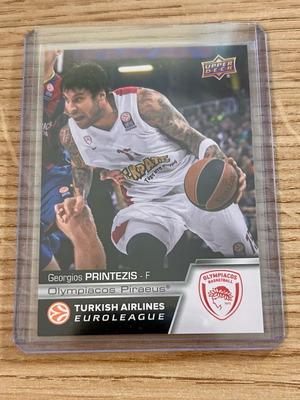 Κάρτα Γιώργος Πρίντεζης Ολυμπιακός Euroleague Upper Deck 2015-16 Νέα