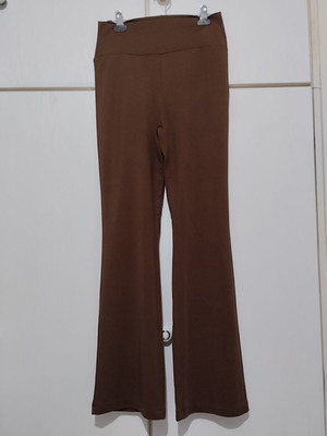 Elastic pants new, brown, fits S/M