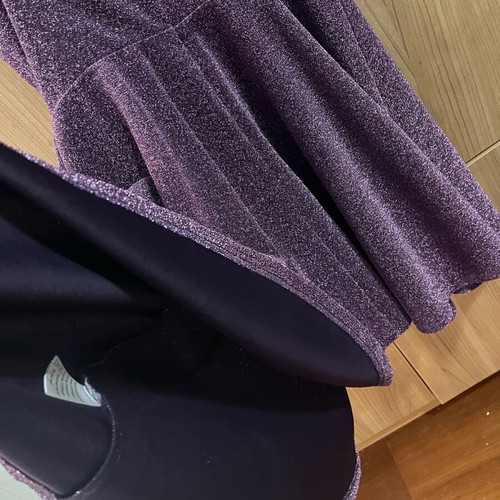Mini dress purple glitter Shein new, size S