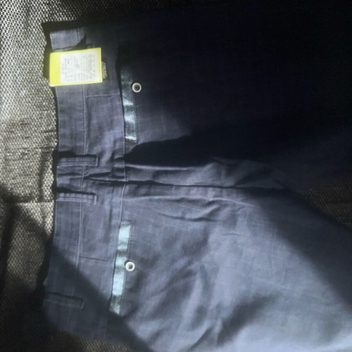 Navy Blue Pants new with subtle two-tone check pattern