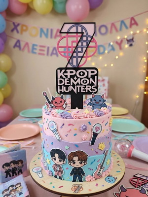 3D Printed Cake Topper K-Pop Demon Hunters new personalized cake decoration