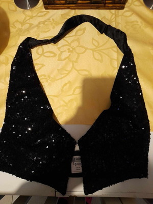 Lynne vest with rhinestones, size 1 (S-XS), black