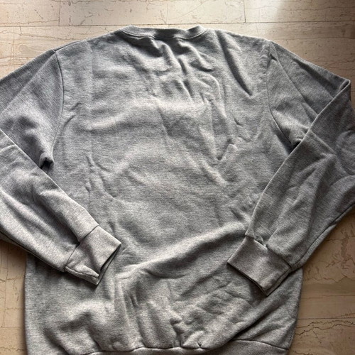 Women's gray sweatshirt like new, size large with shoe print