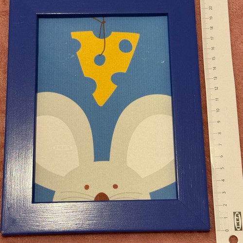 Small IKEA frames like new, set of 4, red and blue