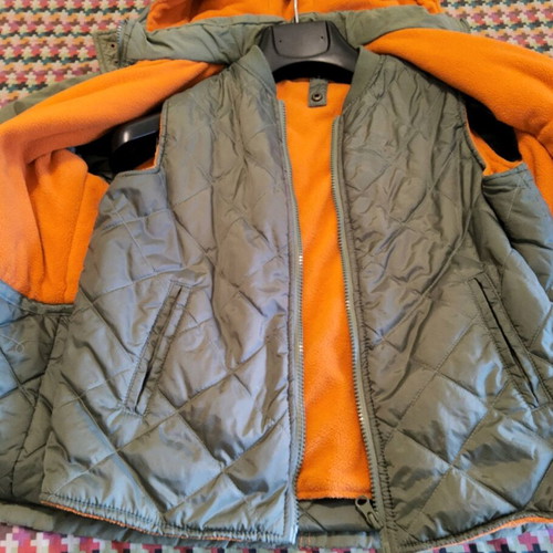 Prenatal kids jacket with hood and vest for boys 8 years like new, multicolor