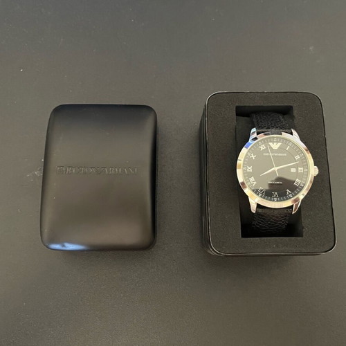 Armani Meccanico wristwatch with automatic Swiss ETA-2824 mechanism, used