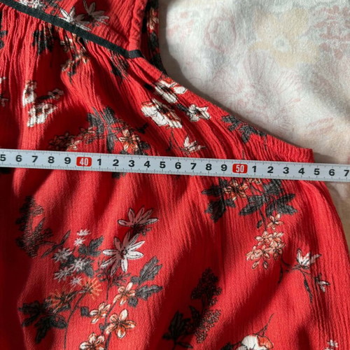 Marks & Spencer viscose shirt L used, black and red