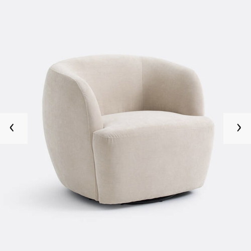 La Redoute armchair with swivel base, like new, beige