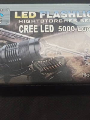 Flashlight 5000 lumens used, for parts, non-working
