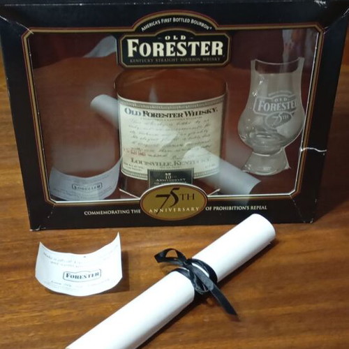 Old Forester 75th Anniversary Bourbon Gift Set new