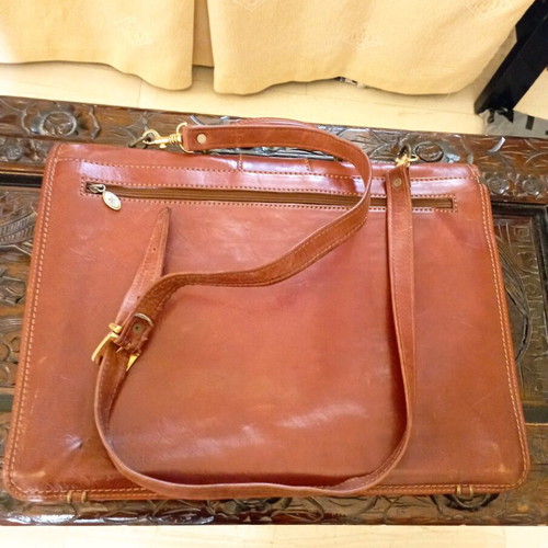 Leather Briefcase Romeo Renato new, brown, made in Italy