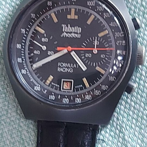 Tabatip Shadow Formula1 Racing men's mechanical chronograph watch