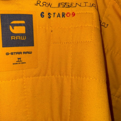 G-Star Raw Montgomery style coat size Small yellow, like new