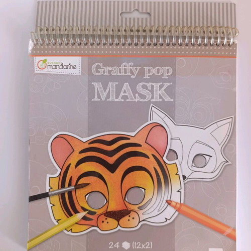 Graffy Pop Mask set with 15 animal masks like new