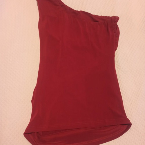 Fitted one-shoulder blouse red medium-large used