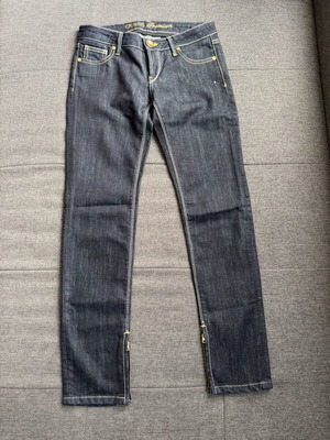 Guess women's vintage jeans like new, size S, blue with gold stitching