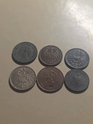Lot of Nazi Germany coins used
