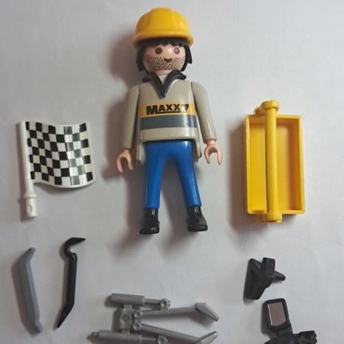 Playmobil mechanic set used with tools and car accessories