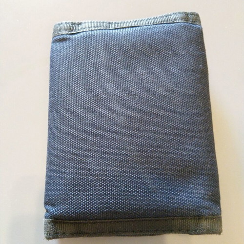 Russell Athletic wallet used, dark blue tri-fold with Velcro