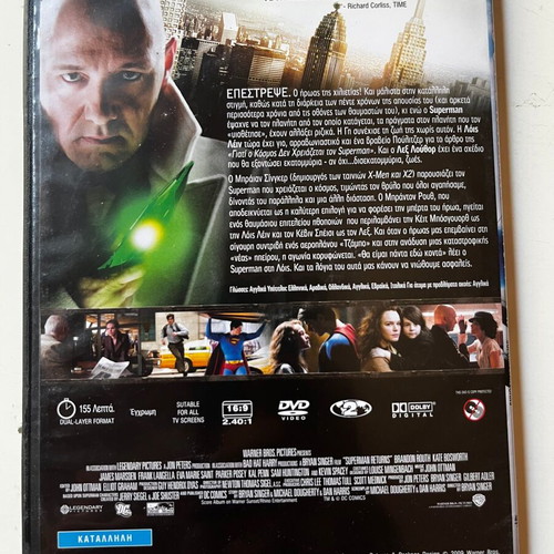 Superman Returns DVD used, action adventure sci-fi with subtitles
