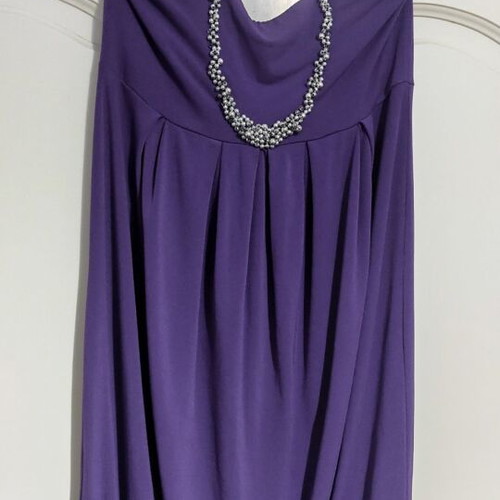 Purple strapless dress size S/M like new