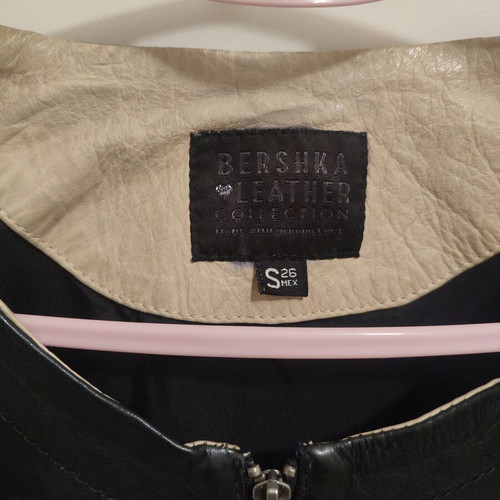 Bershka Black Leather Biker Jacket like new, size S