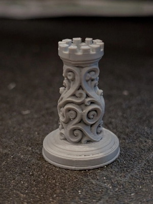 Fancy chess set new, printed pieces