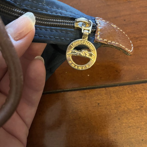 Longchamp handbag like new, blue and brown