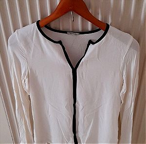 Άσπρη μπλούζα με μαύρο σιρίτι INTIMISSIMI