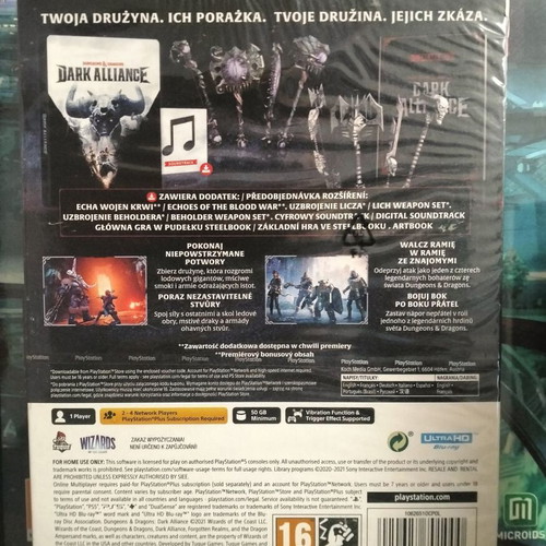Dark Alliance Special Steelbook Edition PS5 sealed