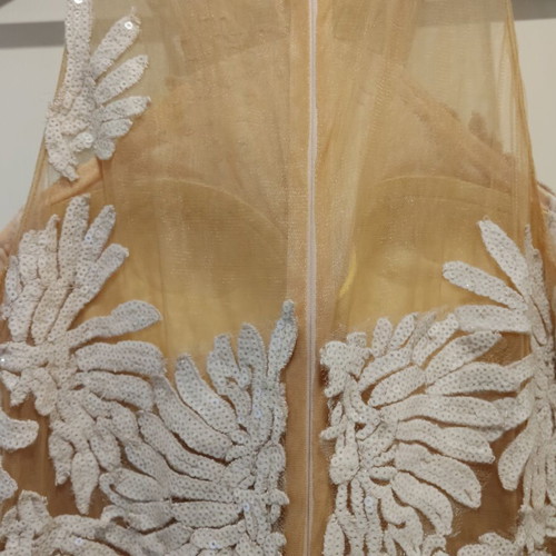 Wedding dress like new, beige, size M, mermaid style with sequins