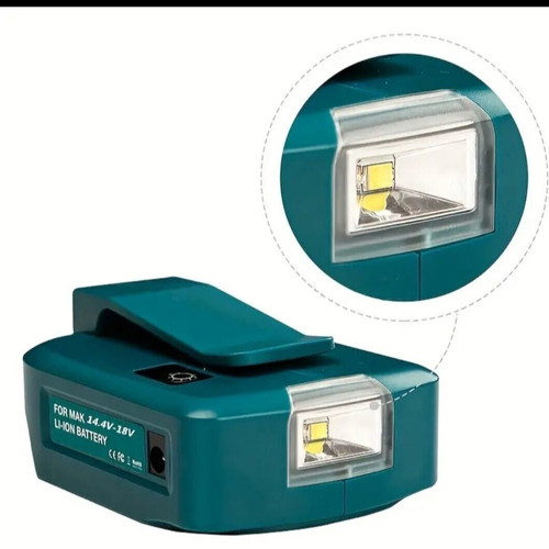 Led flashlight for Makita batteries new with two USB ports