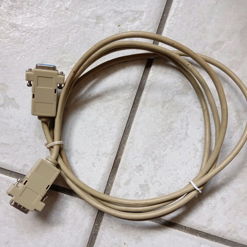 Serial cable 2 meters used, grey Male to Female