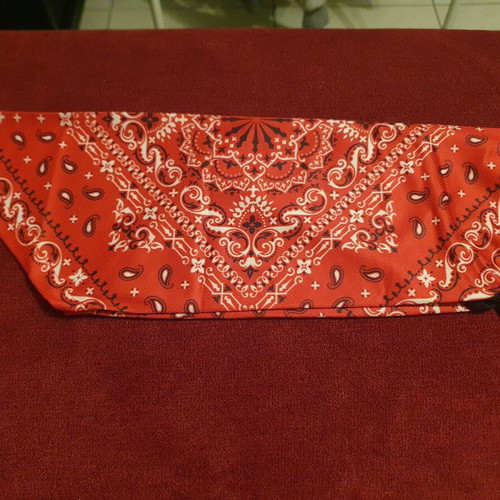 Bandana new, white and red