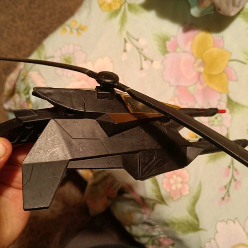 Batman helicopter used with handle and spinning rotor