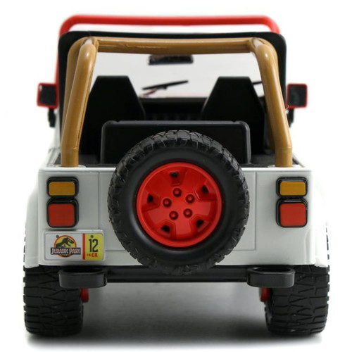 Jada Toys 2022 Jurassic Park 1992 Jeep Wrangler 1:24 Die-Cast Toy Car New