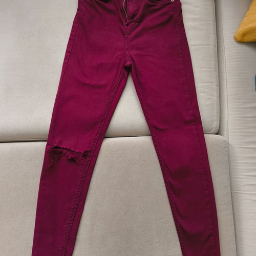 High-waisted red pants Bershka like new, size 36