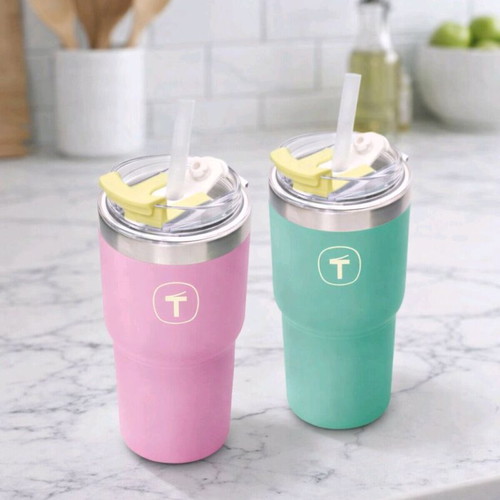 Tupperware Trendy Thermos 630 ml new in pink and green